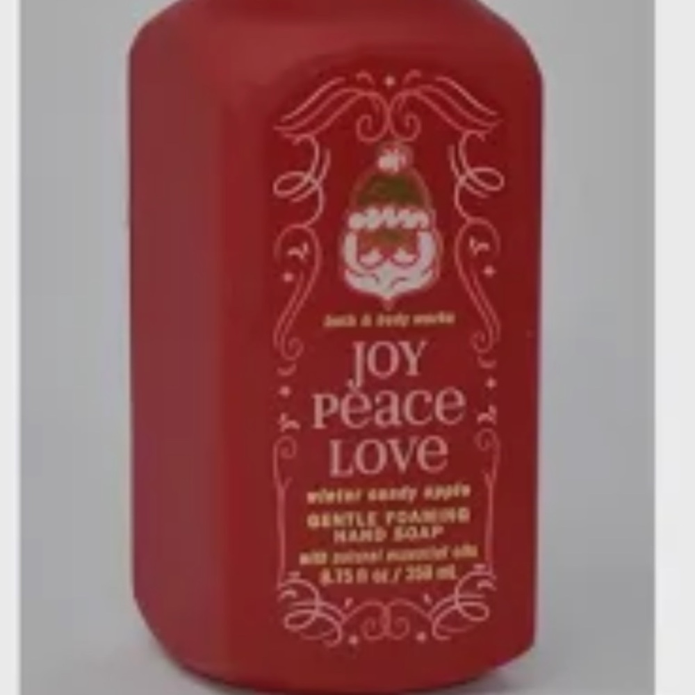Bath & Body Works Gentle Foaming Hand Soap. Joy, Peace, Love. Winter Candy Apple